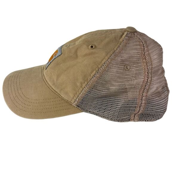 Carhartt Baseball Hat Cotton Tan Lightweight Adjustable Cap Farm Chore Clean - Picture 4 of 8